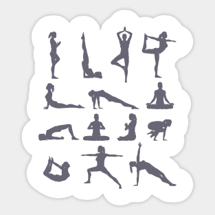 Yoga Teacher Instructor Poses and Postures Sticker